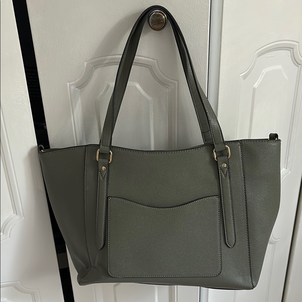 Nine West Green Tote Bag with Minimalist Design